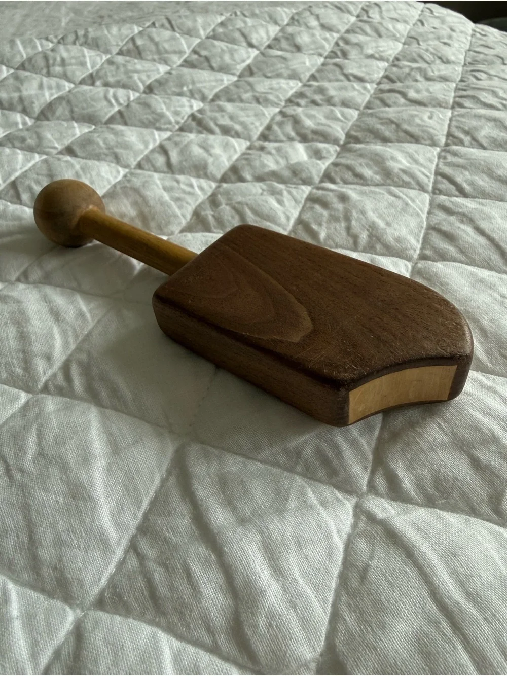 Handmade wooden rattle